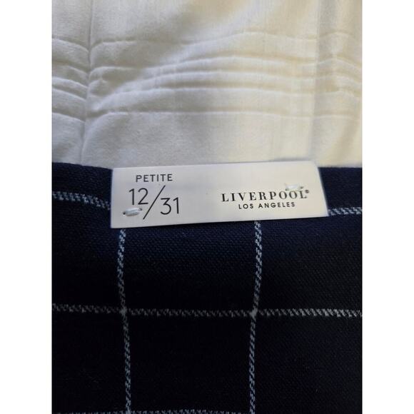 Liverpool women's Reese high rise plaid pencil skirt SZ 12 petite Dark Academia - Picture 3 of 7